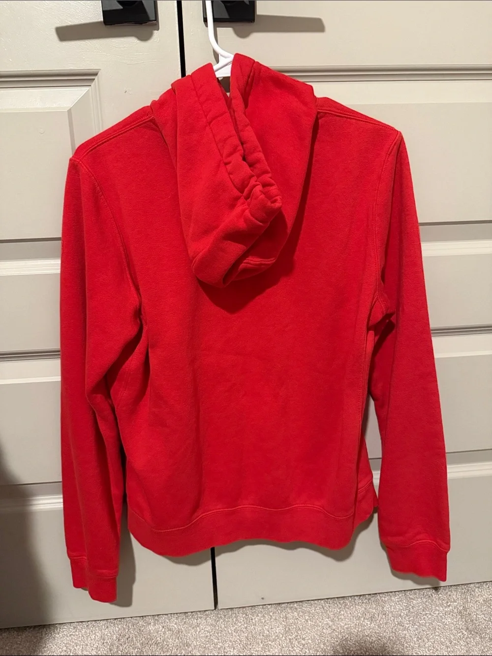 Radford University Nike Red Hooded Zip-Up Sweatshirt with White Logo